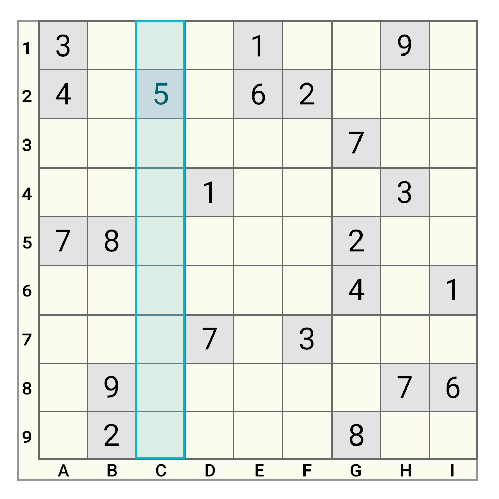Sudoku Column Example