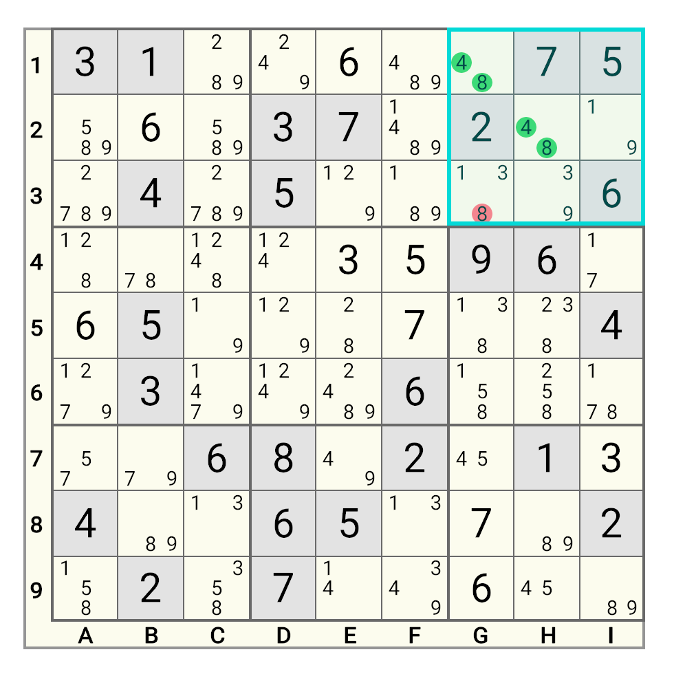 Naked Pair Example 1