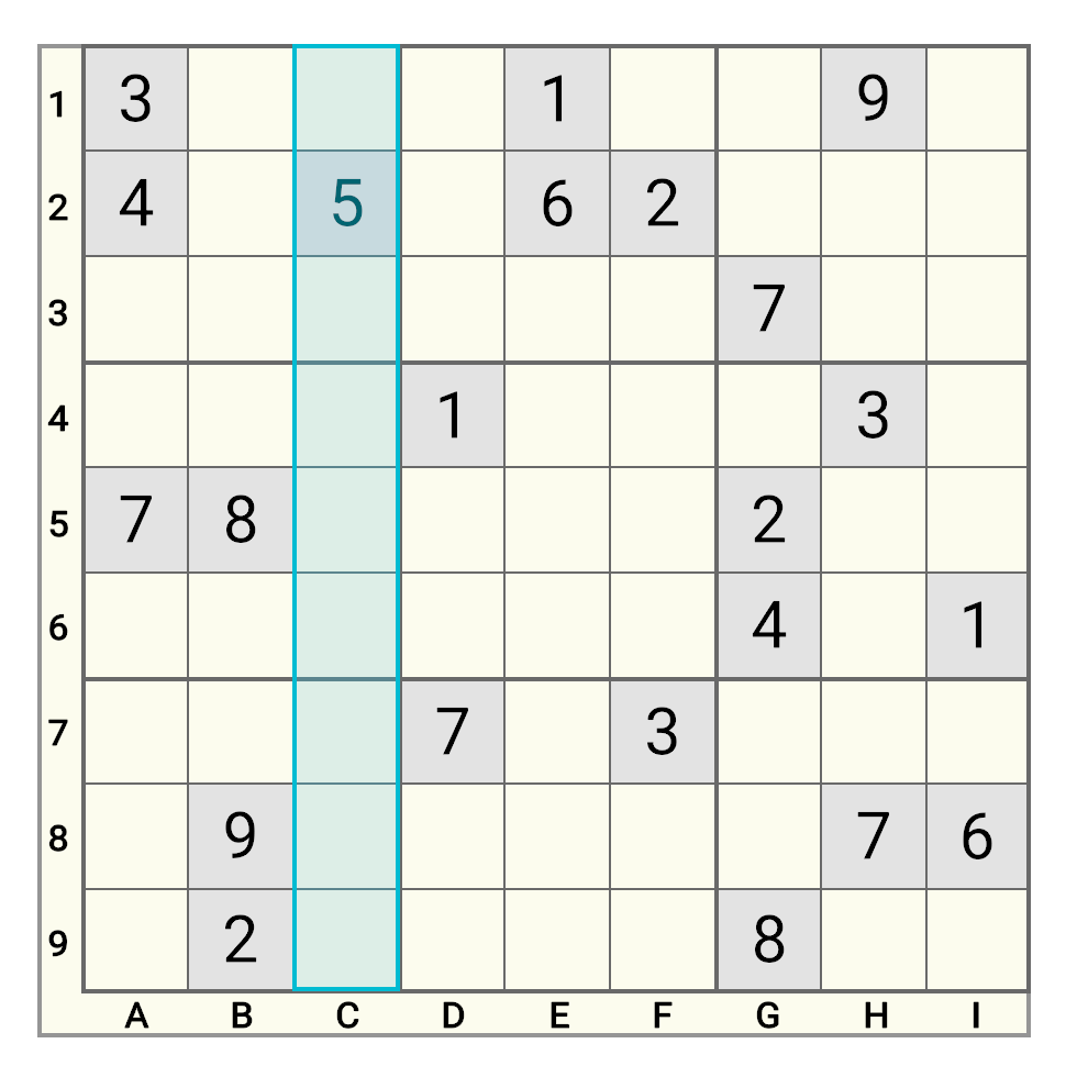 Sudoku Column Example
